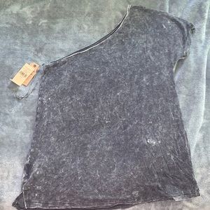 One shoulder American Eagle faded wash top